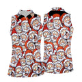 Santa Claus Face Fun Women's Golf Shirts, Cute Golf Outfit, Ladies Golf Shirts, Golfing Apparel