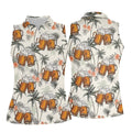 Tropical Palm Trees and Frosty Beer Mug Hawaiian Golf Polo, Golf Tops For Women, Golfing Apparel