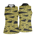 Funny Bad Driver Caution Tape Golf Polo Shirt, Golf Shirts For Women, Performance Golf Shirt