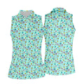 90s Dice Memphis Style Light Mint Green Cute Golf Shirt, Women's Polo Shirt, Ladies Golf Shirts