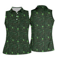 Computer Circuit Board Hawaiian Golf Shirt, Coder Gift Women's Golf Tops, Ladies Golf Shirts