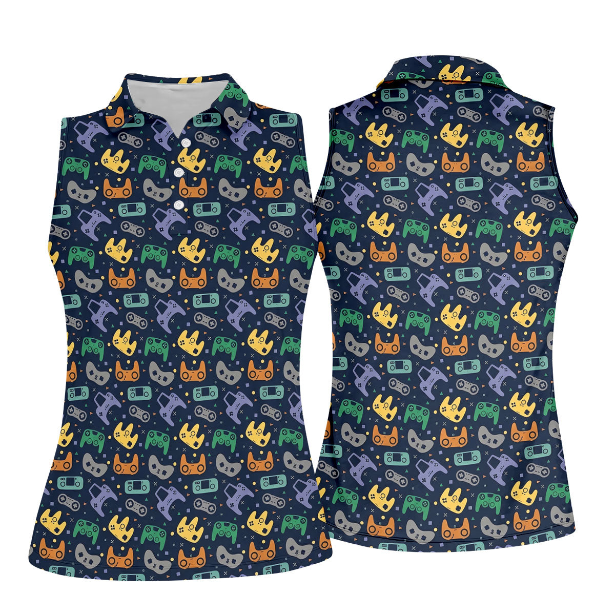 Video Game Controller Hawaiian Golf Shirt, Women's Golf Tops, Ladies Golf Shirts