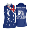 Real Grandpas Play Golf Then Take A Nap Australia Flag Print Fun Women's Golf Shirts, Ladies Golf Polos