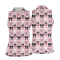 Coquette Pumpkin Boo Pink And Black Cute Golf Outfit, Fun Women's Golf Shirts, Ladies Golf Polos