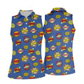 Funny Comic Pop Art Golf Shirt, Ladies Golf Shirts, Golf Tops For Women