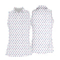 Blue And Pink Naughty Stick People White Golf Shirt, Ladies Golf Polos, Golf Gifts For Women