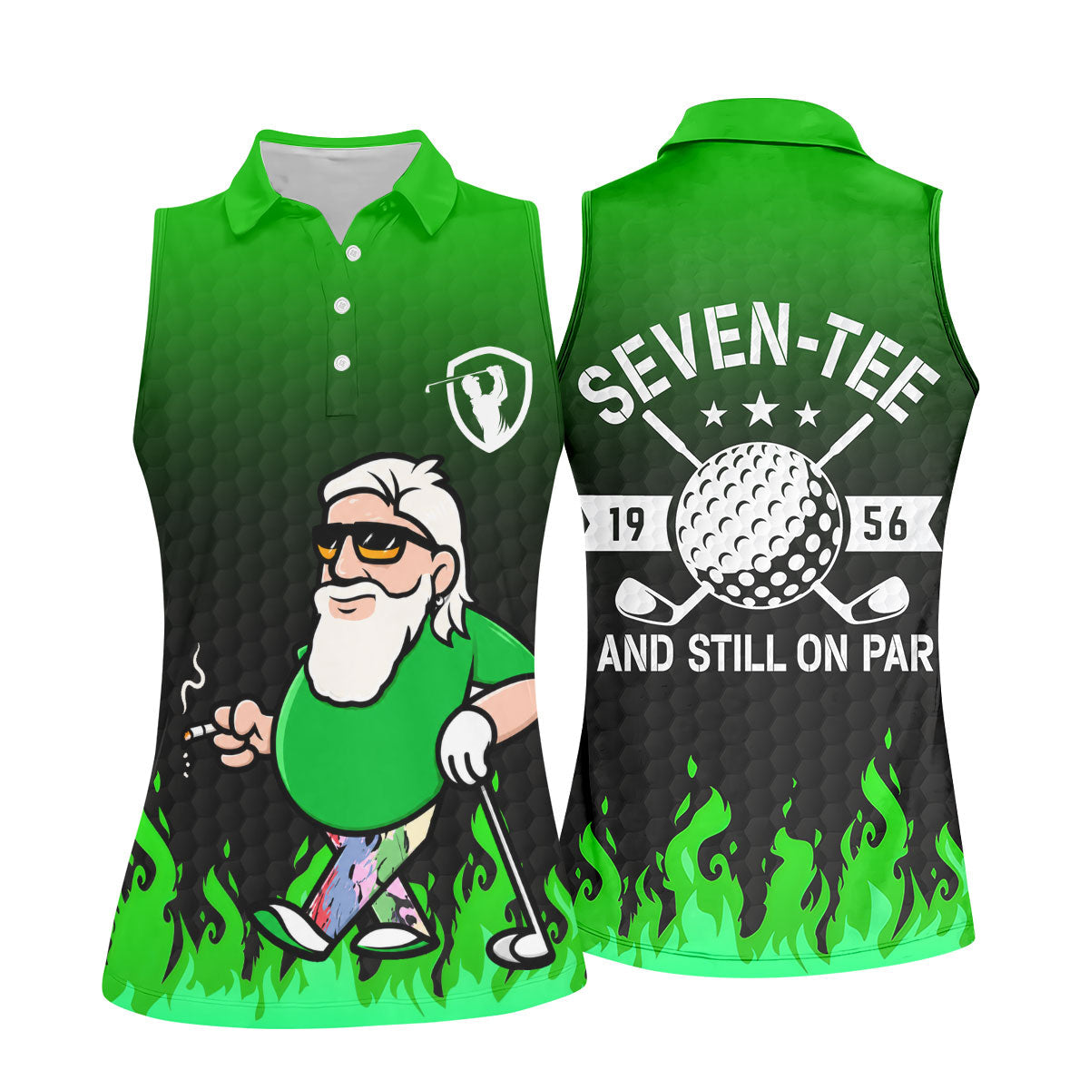 Custom Year Seven Tee And Still On Par Golf Polo Shirt, Women's Golf Polo, Ladies Golf Shirts