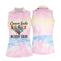 Cancer Sucks In Every Color Ribbon Polo Shirt, Ladies Golf Tops, Women’s Golf Polo