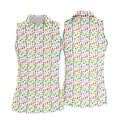 Bunny Hops Seamless Pattern Easter Golf Shirt, Women Golf Top, Fun Women's Golf Shirts, Ladies Golf Shirts
