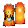 Witch Cauldron Halloween Golf Polo Shirt, Women's Halloween Shirt, Women's Golf Polo