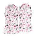 Pink Flamingo Golf Pattern Breast Cancer Polo Shirt, Ladies Golf Top, Women’s Golf Polo