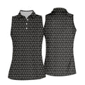 Funny Rude Raccoon Middle Finger Black Polo Shirt, Women's Golf Polo, Golf Tops For Women