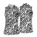 Zebra Print Golf Shirt, Black White Animal Pattern 's Golf Polo, Polo Shirts For Women