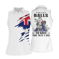 It Takes A Lot Of Ball To Golf The Way I Do Australia Flag Print Ladies Golf Tops, Golf Shirt For Women