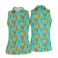 Tropical Cocktail Summer Vibe Retro Golf Shirt, Ladies Golf Tops, Golf Shirt For Women, Ladies Golf Shirts