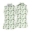 Three Leaf Clover Golf And Beer St Patrick's Day White Golf Shirt, Women's Golf Shirts, Ladies Golf Polos