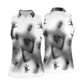 Haunted Shadow Silhouette Golf Polo Shirt, Women's Golf Polo, Ladies Golf Shirts