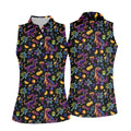 Neon Dinosaur Tropical Theme Hawaiian Golf Shirt, Golf Shirt For Women, Golfing Apparel