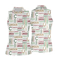 Cameron Pattern Christmas Golf Tops For Women, Christmas Golf Shirt, Women Golf Apparel