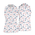 Flamingo Funny Golf Pattern Polo Shirt, Women's Golf Polo, Performance Golf Shirt