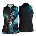 Gorilla Executive Midnight Smoke Hawaiian Golf Shirt, Women's Golf Tops, Ladies Golf Shirts