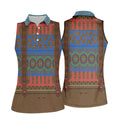 Tribal Suspender Pattern Halloween Golf Polo Shirt, Golf Polo For Women, Printed Golf Shirt