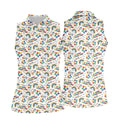 Autism Awareness Rainbow Pattern Colorful Handprints White Golf Shirt, Golf Shirt For Women