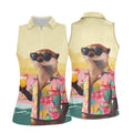 Funny Otter Tropical Theme Hawaiian Golf Shirt, Golf Shirt For Women, Golfing Apparel