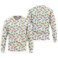 Autism Awareness Rainbow Pattern Colorful Handprints White Golf Shirt, Polo Shirts For Men