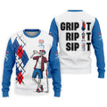 Fore Right Funny Skeleton Golf And Beer Red White Men's Funny Golf Shirts, Polo Shirts For Men