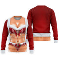 Elegant Santa Bra Bow Christmas Golf Shirt, Mens Golf Shirts, Polo Shirts For Men