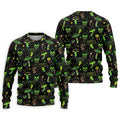 Mushroom And Skull Neon Pattern Hawaiian Golf Shirt, Men's Funny Golf Shirts