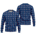 Cartoon Figures Golf Pose Navy Golf Shirt, Golf Tops For Men, Polo Shirts For Men, Golf Shirts For Men