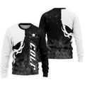 Monochrome Skull Golf Ball Graphic Golf Shirt, Mens Golf Polo, Printed Golf Shirts