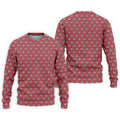 Christmas Golf Cart Pattern Red Men's Golf Tops, Christmas Golf Shirt, Polo Shirts For Men