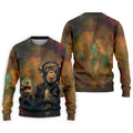 Monkey Gentleman Vintage Oak Hawaiian Golf Polo, Golf Tops For Men, Golfing Apparel
