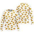 Cute Dinosaur Cookie Pattern Men's Golf Shirt, Golf Shirts For Men, Printed Golf Shirts