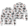 Golf Cart Girls Pattern Golf Polo Shirt, Hawaiian Golf Shirt, Mens Golf Apparel