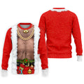 Funny Santa Gold Chain Christmas Golf Shirt, Mens Golf Polo, Golf Apparel For Men
