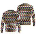 Colorful Easter Peeps Black Golf Shirt, Golf Shirts For Men, Cute Golf Outfit, Polo Shirts For Men