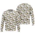 Floral Golf Club Pattern White Hawaiian Golf Shirt, Men's Golf Shirt, Golf Apparel For Men