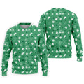 Golf Items Seamless Pattern St. Patrick’s Day Shamrock Golf Shirt, Polo Shirts For Men, Golf Shirts For Men