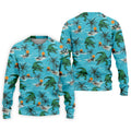 Tropical Alligators on Island Beaches Design Hawaiian Golf Polo, Golf Tops For Men, Golfing Apparel