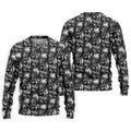 Dark Grim Reaper Skull Pattern Golf Polo Shirt, Mens Golf Polo, Golf Apparel For Men