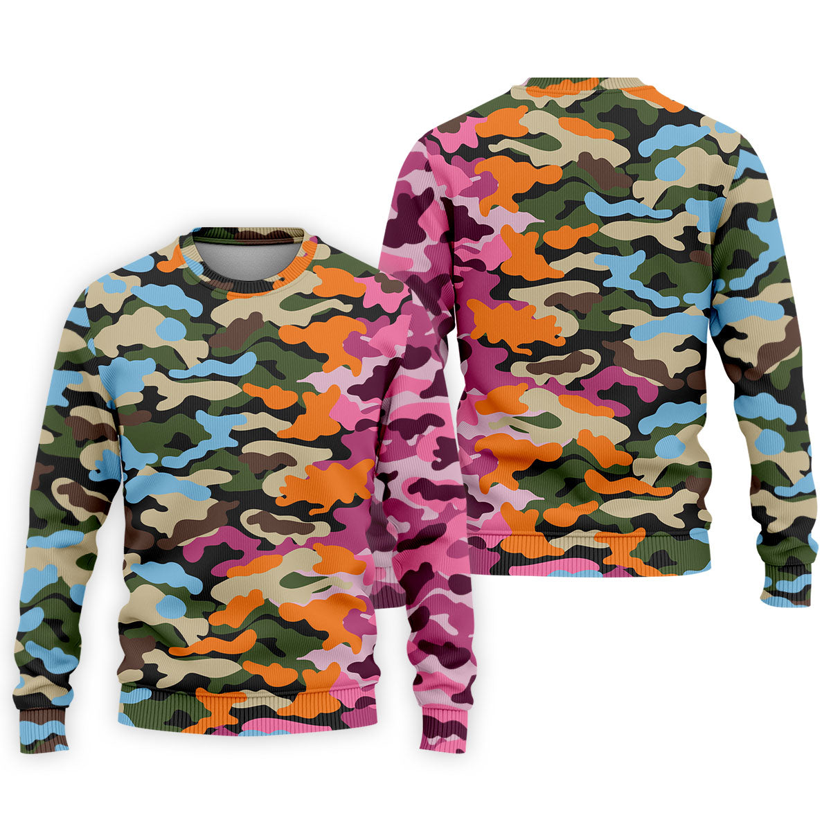 Rainbow Camouflage Golf Tops For Men, Cool Golf Outfit, Polo Shirts For Men, Golf Shirts For Men