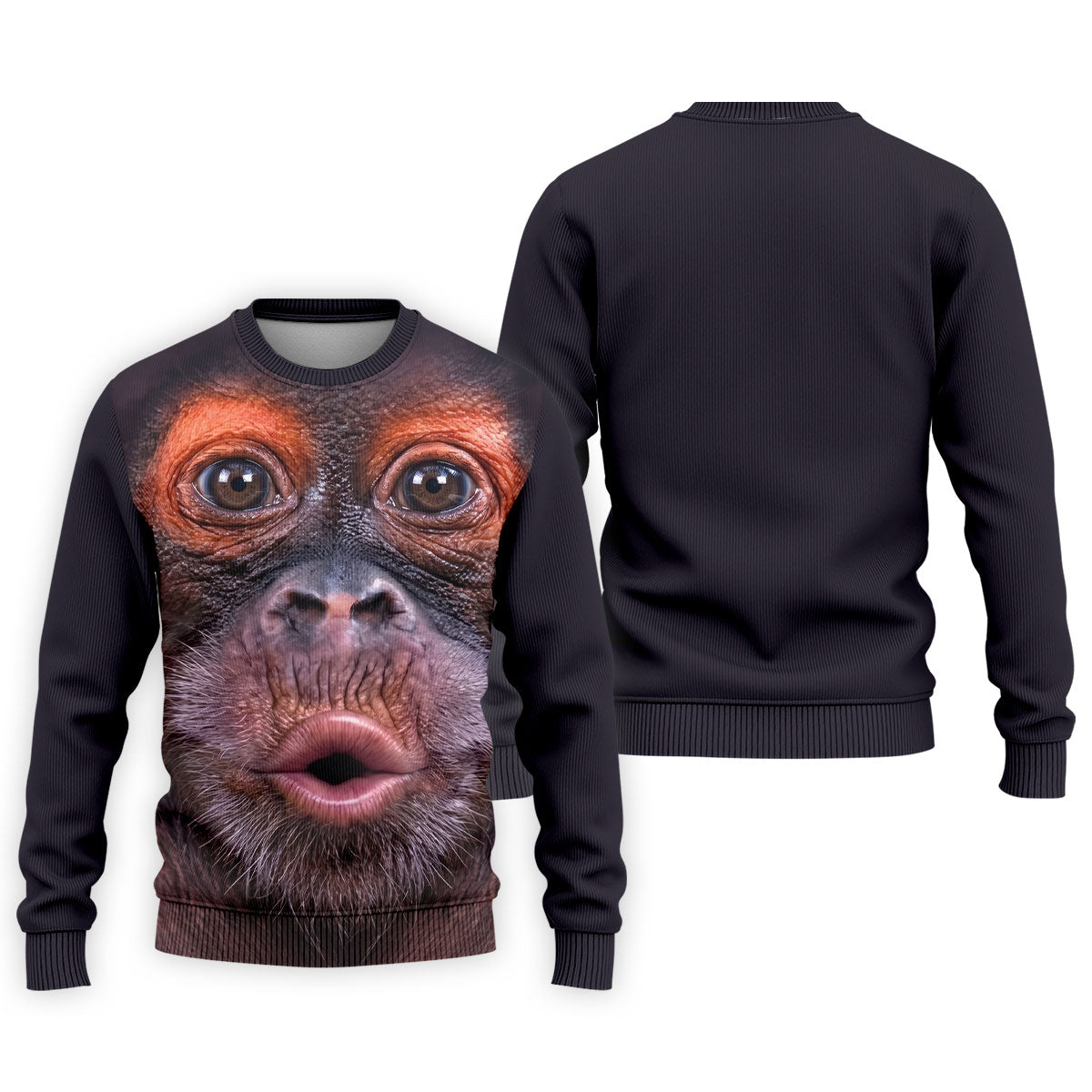 Funny Monkey Face Closeup Print Hawaiian Golf Polo, Golf Tops For Men, Golfing Apparel