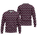 Pink Ribbon Pattern Breast Cancer Polo Shirt, Men's Golf Shirt, Mens Golf Apparel