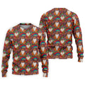 Groovy Hippie Santa Seamless Pattern Golf Shirts, Gifts For Golf Lovers, Christmas Golf Shirt, Golfing Apparel
