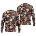 Cute Possums Hibiscus Flowers Golf Polo, Island Foliage Hawaiian Golf Shirt, Golf Tops For Men, Golfing Apparel