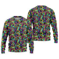 Colorful Abstract Golf Pattern Polo Shirt, Mens Golf Shirts, Hawaiian Golf Shirt